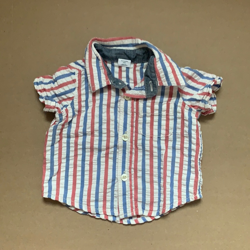 Baby Gap red white and blue button down